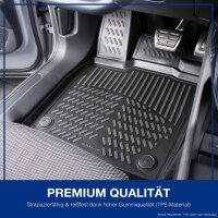 Design Gummimatten & Kofferraumwanne Set für SEAT Mii 2011-2020 UNTERER LADEBODEN