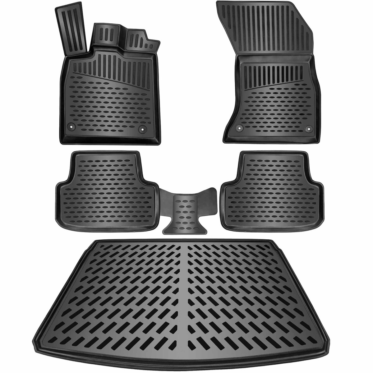 ELMASLINE 3D Gummimatten Set für Mercedes E-KLASSE