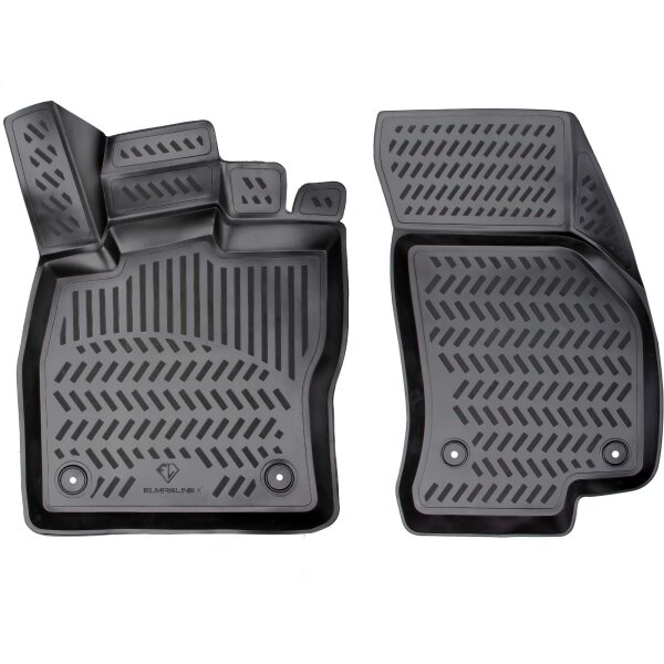 Gummimatten für VW CADDY 3 (III) 2005-2015 | Vorne (2er Set)