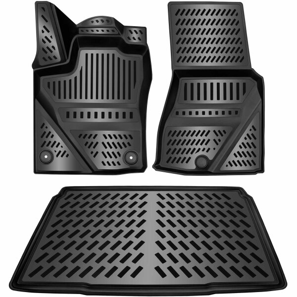 ELMASLINE 3D Gummimatten & Kofferraumwanne für SMART 453 Fortwo (2014–2024) | Zubehör Kofferraummatte