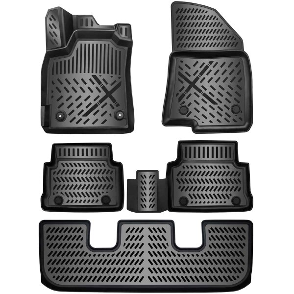 ELMASLINE 3D Gummimatten für SEAT TARRACO 7-Sitzer (inkl. dritte Reihe) | (2016 - 2025)