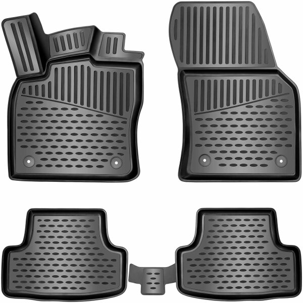 ELMASLINE 3D Gummimatten für SKODA OCTAVIA 4 (NX) (2020 - 2026) | Passend nur für Mild-Hybrid (e-TEC)