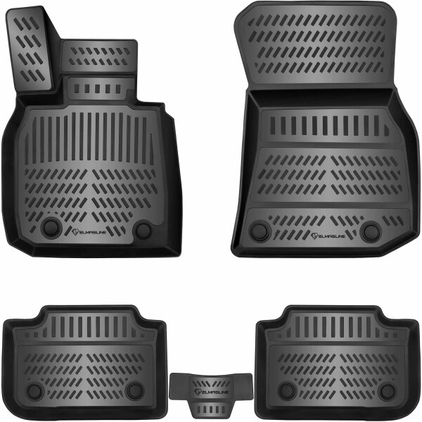 ELMASLINE 3D Gummimatten für BMW X3 (G45) 2024-2025 | Extra hoher Rand | Zubehör Fußmatten
