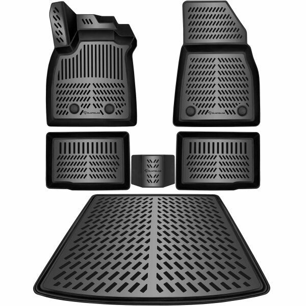 ELMASLINE 3D Gummimatten & Kofferraumwanne SET für DACIA BIGSTER ab 2025 Hybrid 155 (oberer Ladeboden)