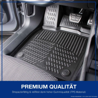 ELMASLINE 3D Gummimatten & Kofferraumwanne SET für PEUGEOT e-308 (2023-2025) Elektro (oberer Ladeboden) | Fußmatten Kofferraummatte Zubehör