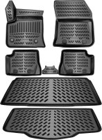 [BUNDLE] ELMASLINE 3D Gummimatten & Koferraumwanne SET für DACIA DUSTER 3 ab 2024 TCE 130 Mild-Hybrid -  oberer und unterer Ladeboden