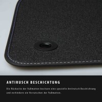 Textil Fußmatten Set für BMW 5er E60/E61 | 07/2003–03/2010 | nicht für xDrive-Modelle geeignet | Velours Stoffmatten Autoteppiche