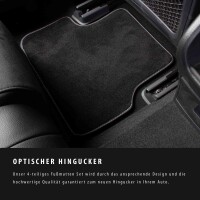 Textil Fußmatten Set für BMW 5er E60/E61 | 07/2003–03/2010 | nicht für xDrive-Modelle geeignet | Velours Stoffmatten Autoteppiche