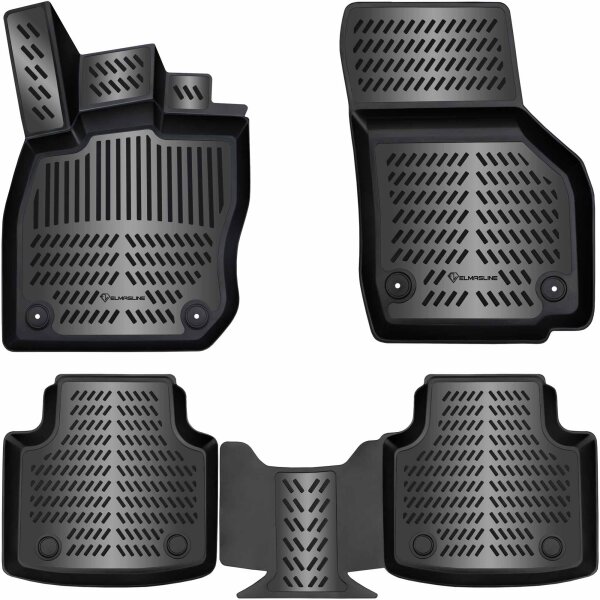ELMASLINE 3D Gummimatten Set für AUDI Q5 ab 2025 (GU) | 3.Generation | Hoher Rand - Fußmatten