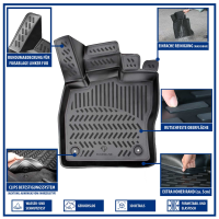ELMASLINE 3D Gummimatten für NISSAN QASHQAI +2 (2007-2014)