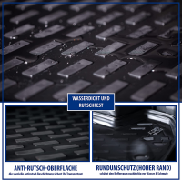 ELMASLINE 3D Gummimatten & Kofferraumwanne Set für Ford Explorer (2024-2026) | Elektro | unterer Ladeboden | Hoher Rand | Fußmatten Kofferraummatte Zubehör