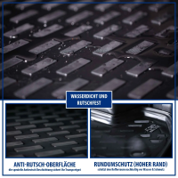 ELMASLINE 3D Gummimatten & Kofferraumwanne Set für Audi A6 2024-2026 [C9] | Hoher Rand | Fußmatten Kofferraummatte Zubehör