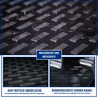 ELMASLINE 3D Gummimatten & Kofferraumwanne Set für Audi A6 2024-2026 [C9] | Hoher Rand | Fußmatten Kofferraummatte Zubehör