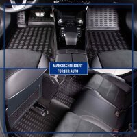 ELMASLINE 3D Gummimatten für Toyota Aygo X (2025-2026) | Hybrid | Facelift | Extra hoher Rand | Zubehör Fußmatten