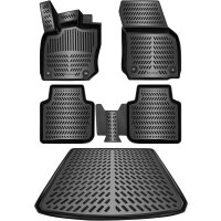 ELMASLINE 3D Gummimatten & Kofferraumwanne Set für Toyota Aygo X (2025-2026) | Hybrid | Facelift | Hoher Rand | Fußmatten Kofferraummatte Zubehör