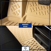 ELMASLINE 3D Gummimatten für Ford Mondeo 2014-2021 [5. Gen] | Beige | Extra hoher Rand | Zubehör Fußmatten