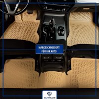 ELMASLINE 3D Gummimatten für Skoda Superb 2015-2023 [3. Gen] | Beige | Extra hoher Rand | Zubehör Fußmatten