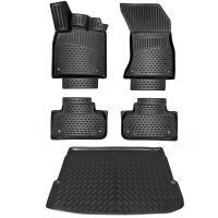 ELMASLINE 3D Gummimatten & Kofferraumwanne Set für Audi SQ5 2017-2025 [FY] | Hoher Rand | Fußmatten Kofferraummatte Zubehör