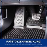 ELMASLINE 3D Gummimatten für Ford Tourneo Connect 2022-2027 [3. Gen] | 5-Sitzer | Extra hoher Rand | Zubehör Fußmatten