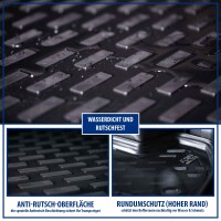 ELMASLINE 3D Gummimatten & Kofferraumwanne Set für Ford Tourneo Connect 2022-2027 [3. Gen] | 5-Sitzer | Hoher Rand | Fußmatten Kofferraummatte Zubehör