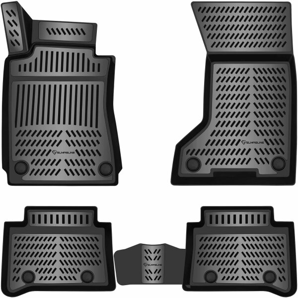 ELMASLINE 3D Gummimatten für Mercedes-Benz E-Klasse 2002-2009 [W211] | Extra hoher Rand | Zubehör Fußmatten