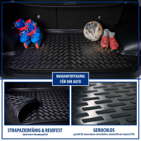 ELMASLINE 3D Gummimatten & Kofferraumwanne Set für Seat Ateca 2017-2026 [5FP] | oberer Ladeboden (nicht verstellbar) | Hoher Rand | Fußmatten Kofferraummatte Zubehör