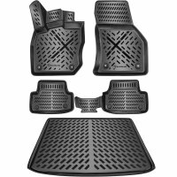 ELMASLINE 3D Gummimatten & Kofferraumwanne Set für VW Golf 8 2019-2026 [8. Gen] | Hoher Rand | Fußmatten Kofferraummatte Zubehör