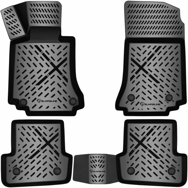 Design 3D Gummimatten Set für MERCEDES C-KLASSE W204 2007-2014