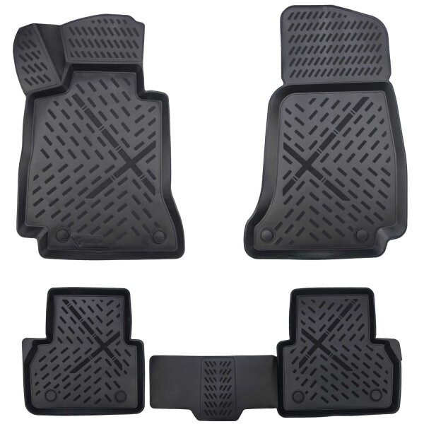 ELMASLINE 3D Gummimatten Set für MERCEDES E-KLASSE W213 & S213 2016-2023 | Zubehör Fußmatten
