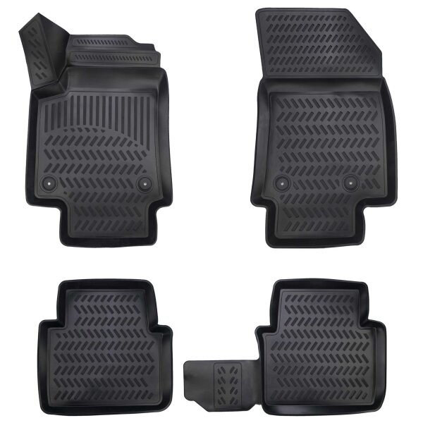 ELMASLINE 3D Gummimatten für OPEL CROSSLAND X ab 2017 | Hoher Rand