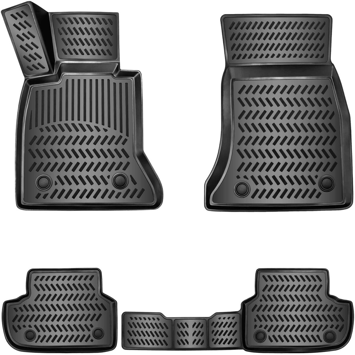 Gummimatten-Set Für BMW 5 E28 (1980-1990) - 4-teilig Schwarz