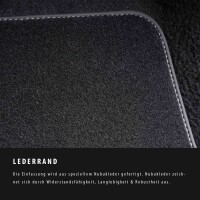 Premium Textil Fußmatten Set für Mercedes-Benz A-Klasse W177 2018-2025 | Original Qualität mit Leder Rand | Zubehör