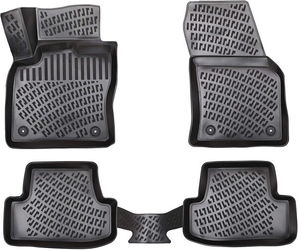 Design 3D Gummimatten Set für OPEL CROSSLAND X ab 2017 - Auto Zubehör | Fußmatten