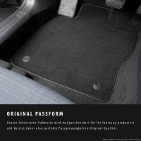 Textil Fahrerseite für AUDI Q2 2016-2026 | Premium Qualität | Fussmatte Vorne (Einzeln) | Fahrermatte in Original Qualität mit Lederrand