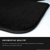 Textil Fahrerseite für AUDI Q2 2016-2026 | Premium Qualität | Fussmatte Vorne (Einzeln) | Fahrermatte in Original Qualität mit Lederrand