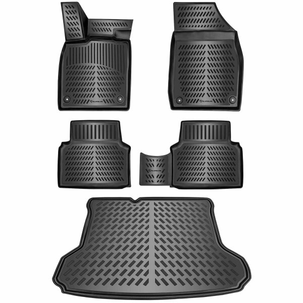 ELMASLINE 3D Gummimatten & Kofferraumwanne Set für VW ID.4 (ID4) 2020-2025  (Standard Ladeboden)