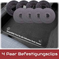 4 x Fußmatten Befestigung Halter Befestigungsclips Clips für VW, Audi, Skoda, Ford, Seat, Porsche & Mazda (8-teilig)