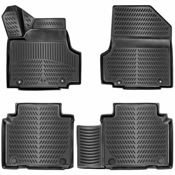 ELMASLINE 3D Gummimatten für VW ID BUZZ ab 2022 Elektro | Fußmatten mit hohen Rand - Zubehör