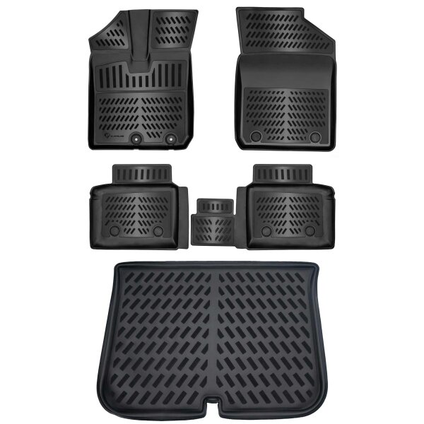 ELMASLINE 3D Gummimatten & Kofferraumwanne Set für DACIA SPRING 2021-2025