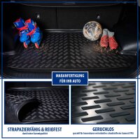 ELMASLINE 3D Gummimatten & Kofferraumwanne Set für SKODA Octavia III Kombi 2012-2019 | Fußmatten
