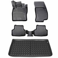 ELMASLINE 3D Gummimatten & Kofferraumwanne Set für SEAT Tarraco ab 2019 (7-Sitzer) oberer Ladeboden
