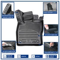 ELMASLINE 3D Gummimatten & Kofferraumwanne Set für SEAT LEON 5F ST 2013-2019 Kombi (unterer Ladeboden) Sports Tourer | Fußmatten