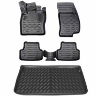ELMASLINE 3D Gummimatten & Kofferraumwanne Set für SEAT Arona ab 2017 (oberer Ladeboden) | Fußmatten