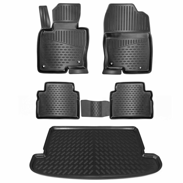 ELMASLINE 3D Gummimatten & Kofferraumwanne Set für MAZDA CX-5 2011-2016